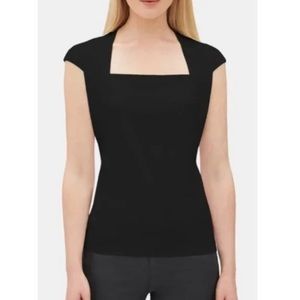 Lafayette 148 Giada Square Neck Tee